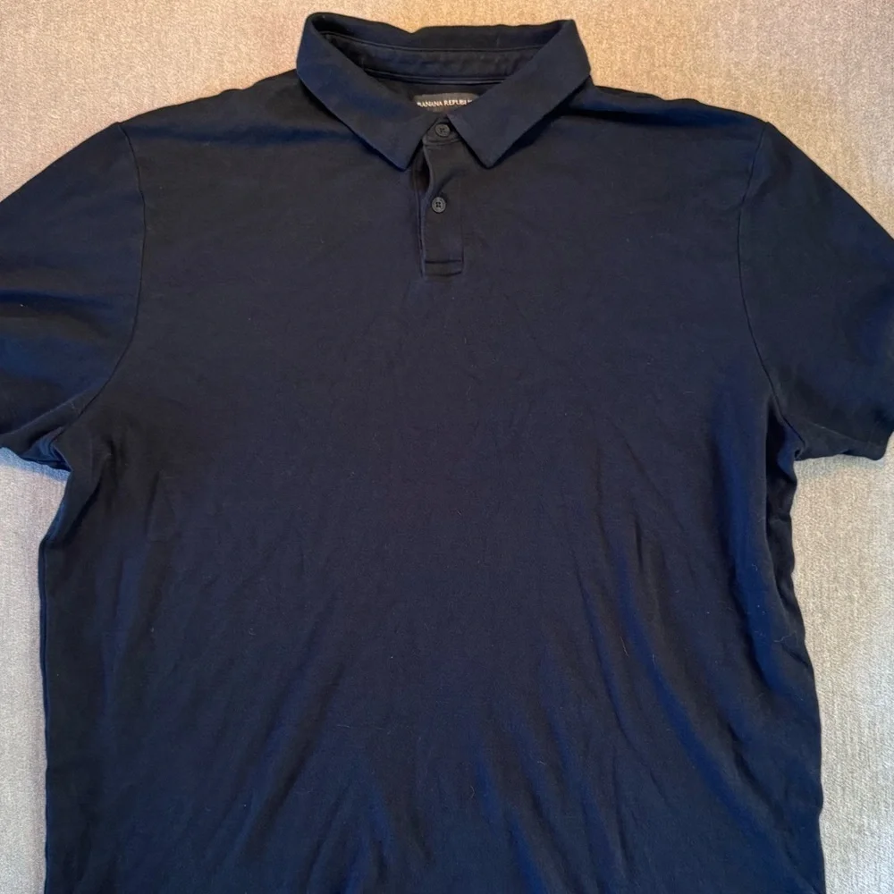 Banana Republic Black Polo T Shirt